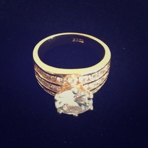 Edco Gold Toned Cocktail Ring